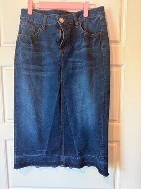 Be-Girl Denim Midi Skirt Size M